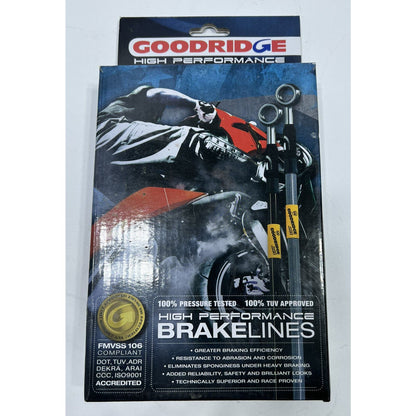 Goodridge Front Non ABS Steel Braided Brake Line Hose 2010-2014 Honda Stateline