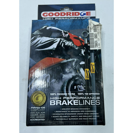 Goodridge KW2887-2FZ Black Brake Line Kawasaki 2012-2014 ZX14 Front