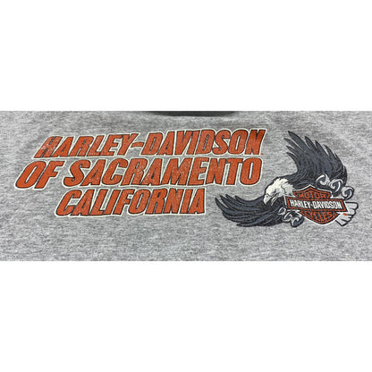 Harley Men’s Shirt Large Sacramento T-shirt Gray Classic Eagle