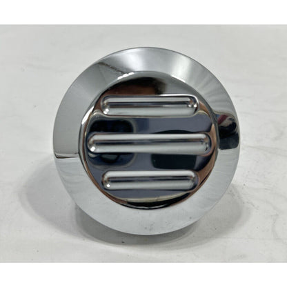 RON SIMMS BAY AREA CUSTOM CYCLES CHROME BALL MILLED GAS CAP COVER HARLEY CUSTOM