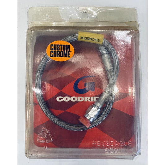 Goodridge 30314 BRAIDED Stainless Brake Hose with Chrome Ends 14” 14 Inch