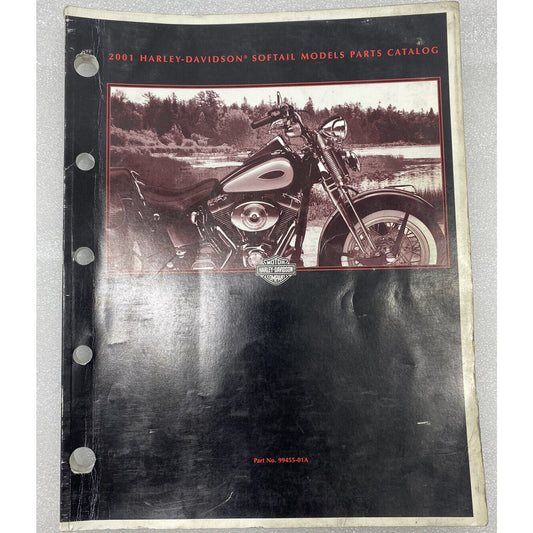 Harley Davidson 2001 Softail Models Parts Catalog #99455-01A FXST FLSTC FLSTF