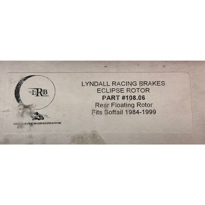 Lyndall Racing Brakes Chrome Rear Disc Brake 11.5 Rotor Harley 84-99 Softail NOS