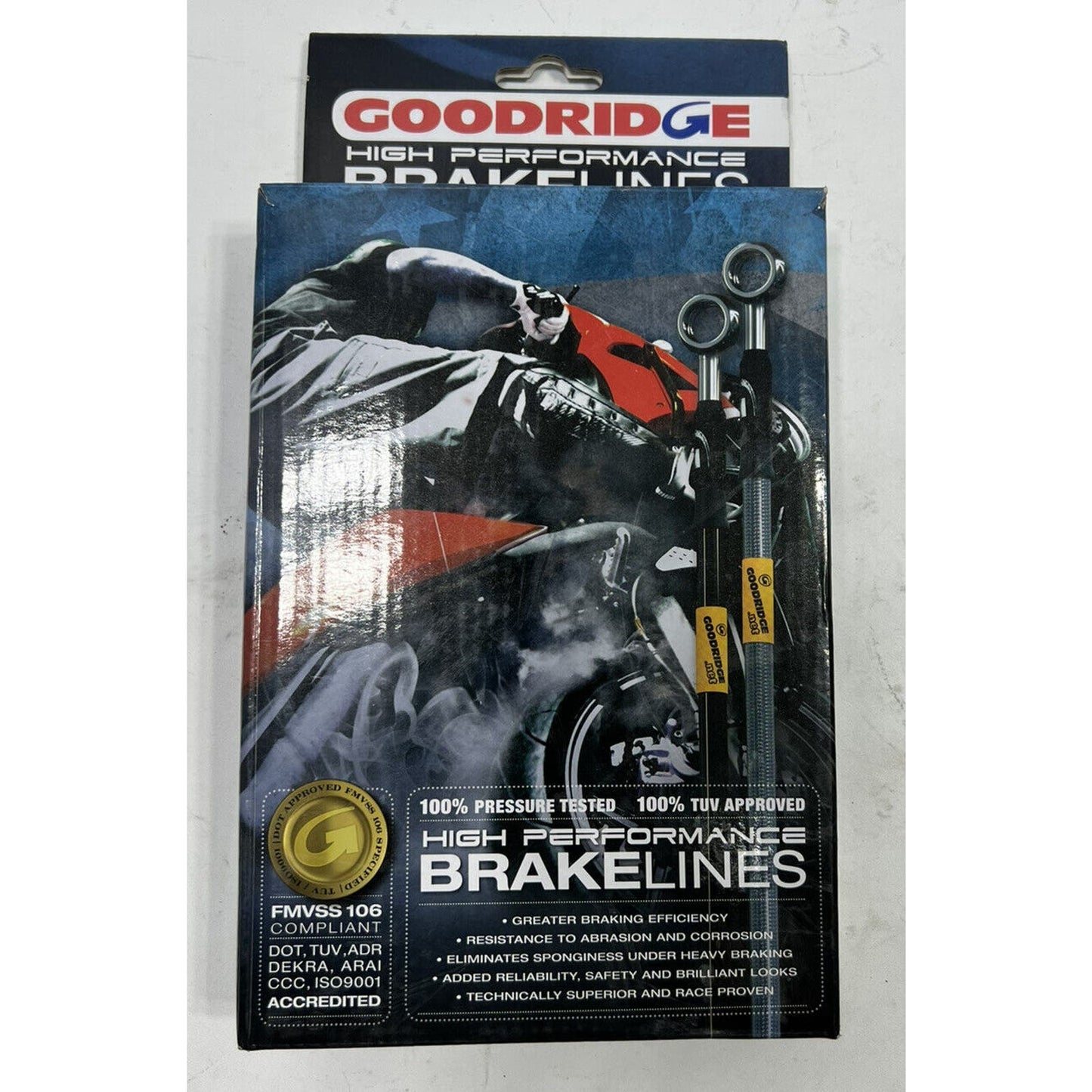 2002-2003 HONDA CBR954RR Goodridge Z-Street Steel Braided Front Brake Line Kit