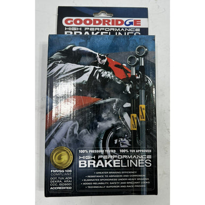 2002-2003 HONDA CBR954RR Goodridge Z-Street Steel Braided Front Brake Line Kit