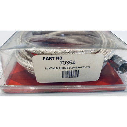 GOODRIDGE PLATINUM BRAKE LINE 54" CLEAR COATED POLISHED Braided STAINLESS 70354