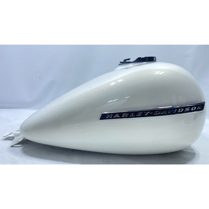 Harley Davidson Gas Fuel Tank White Pearl Street Road Glide 08-21