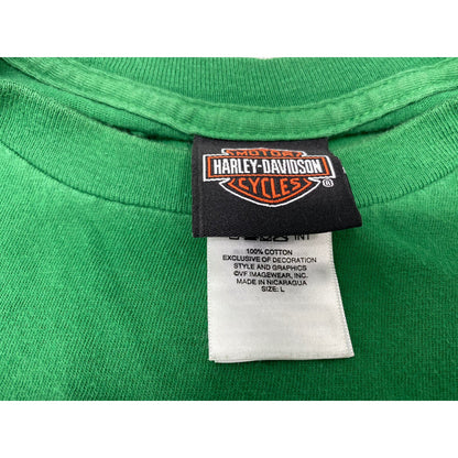 Harley Men’s Shirt Large Sacramento T-shirt Green California Republic Flag