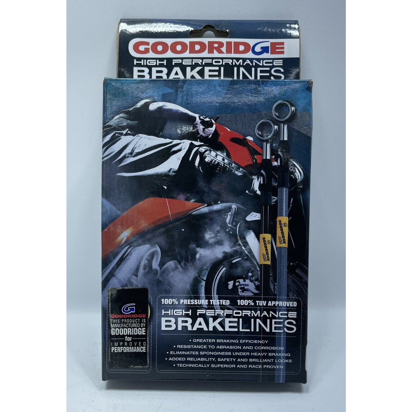 11-13 TRIUMPH TIGER 800XC RR GOODRIDGE BLACK STEEL BRAIDED REAR BRAKE LINE