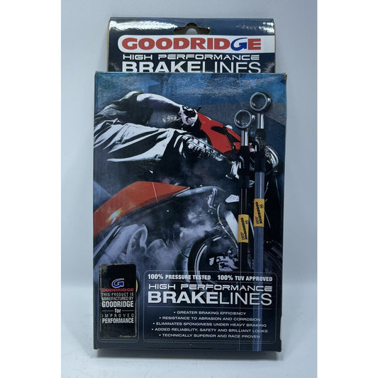 11-13 TRIUMPH TIGER 800XC RR GOODRIDGE BLACK STEEL BRAIDED REAR BRAKE LINE