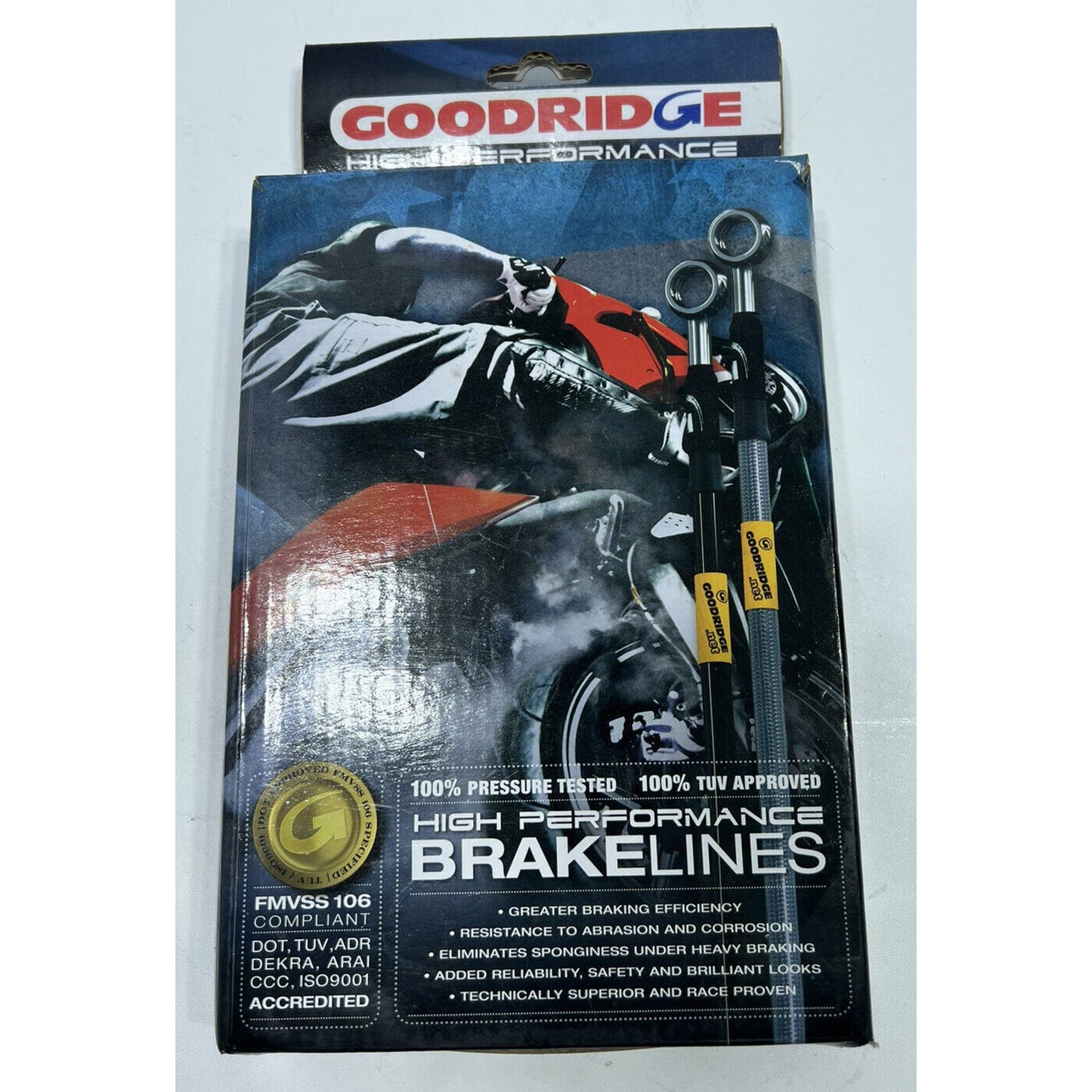 Honda VFR800FW ABS 98-00 Goodridge Clear Front Brake Line HN0800-1FC