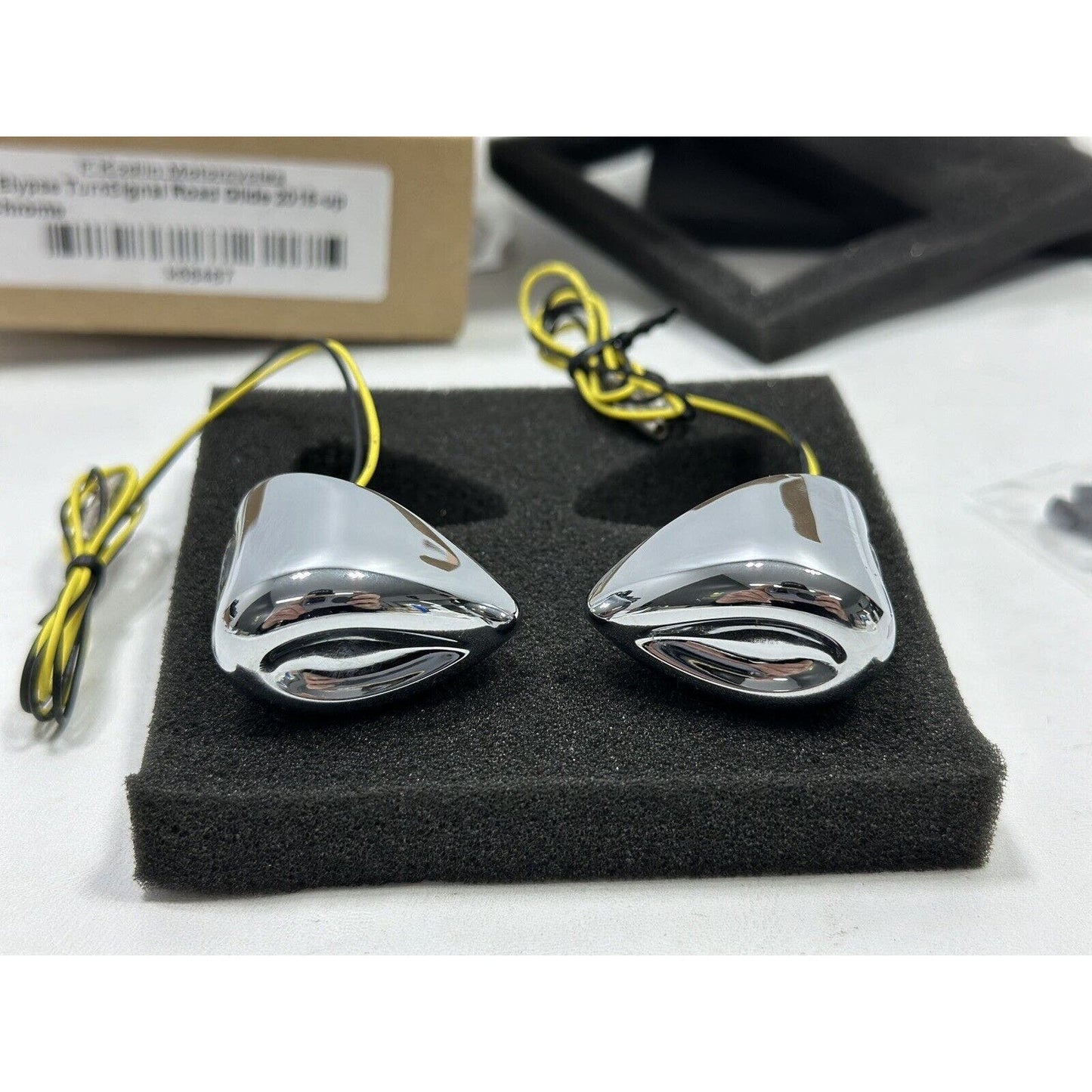 Kodlin Elypse LED Front Chrome Turn Signals For 2015+ Harley Davidson Roadglide