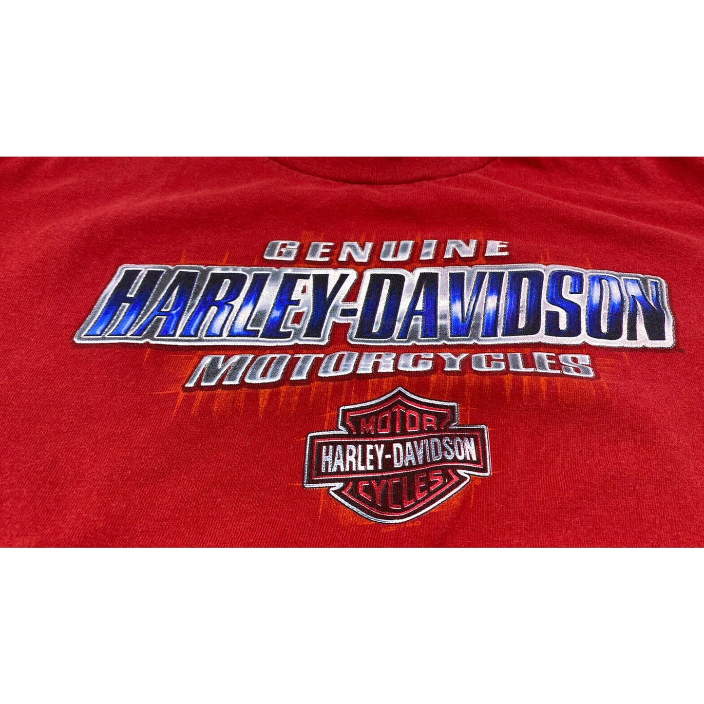 Harley Men’s Shirt Large Sacramento T-shirt Gray Red American Flag