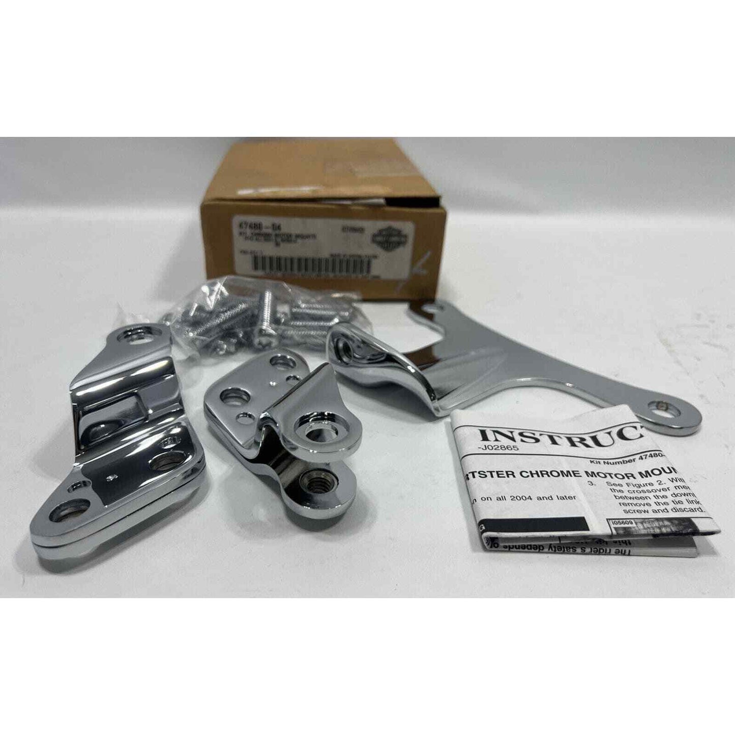 OEM Harley-Davidson Chrome Motor Mount Kit 2004 And Up XL 47480-04