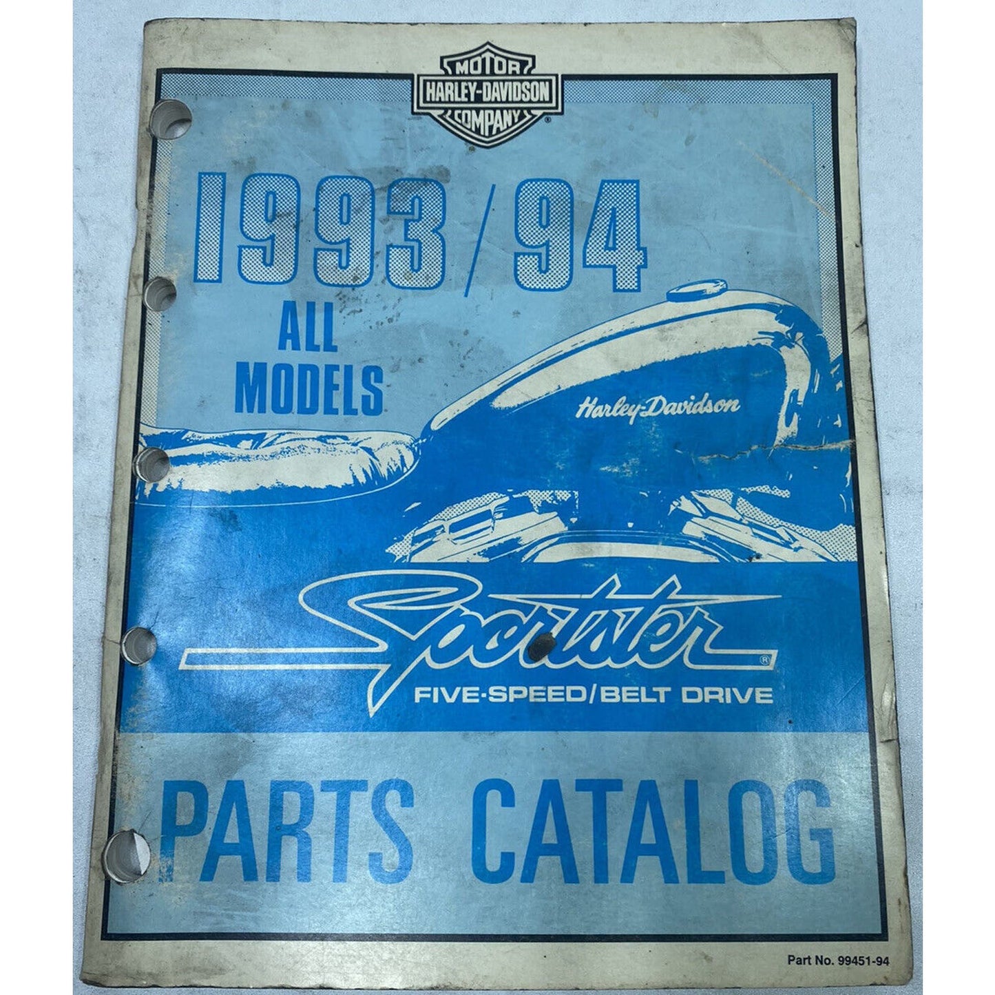 Harley Davidson XL Parts Catalog 93 94 99451-94 Sportster XLH 883 1200 1994