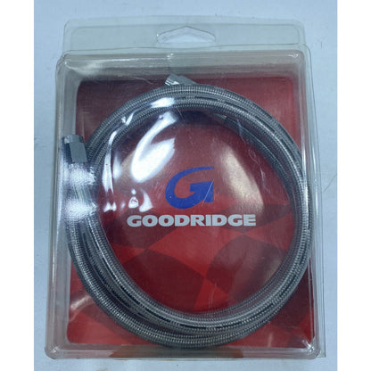 Goodridge 80334 Clear-Coat Steel Braided Brake Line Hose Chrome Ends 34" 14162